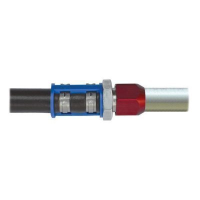 Magneti Marelli - Hliníkový hadicový konektor s gumenou hadicou 180 stupňov - 1/2''