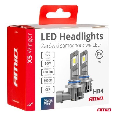 AMiO - LED žiarovky X5-series WINGER HB4 6000K max 50W