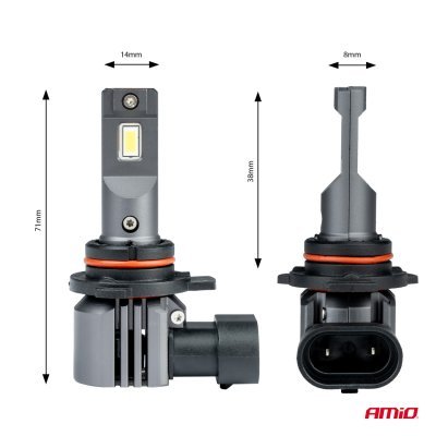 AMiO - LED žiarovky X4-series AVIATOR HIR2 9012 6500K max 44W