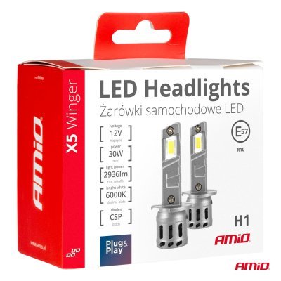 AMiO - LED žiarovky X5-series WINGER H1 6000K max 30W