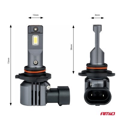 AMiO - LED žiarovky X4-series AVIATOR HB3 9005 HIR1 9011 H10 6500K max 44W