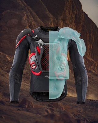 ALPINESTARS - Airbagová vesta TECH-AIR®OFF-ROAD systém, (čierna/červená, veľ. S)