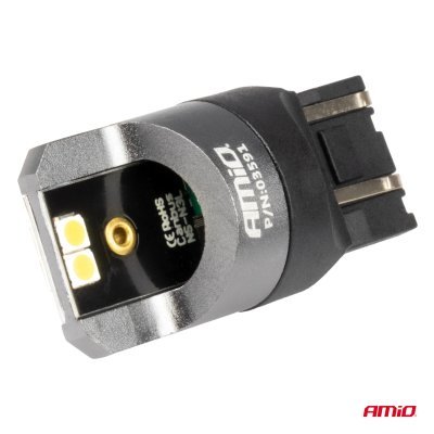 AMiO - LED žiarovky CANBUS PRO series 7443 W21/5W 4x3030 SMD White 12/24V