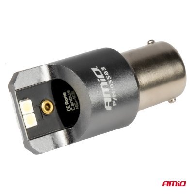 AMiO - LED žiarovky CANBUS PRO series BA15S P21W 4x3030 SMD White 12/24V