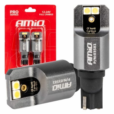 AMiO - LED žiarovky FULL CANBUS PRO T15 W16W 4x3030 SMD Biela 12V/24V