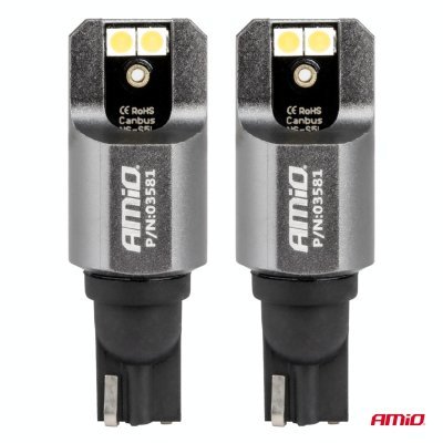 AMiO - LED žiarovky FULL CANBUS PRO T15 W16W 4x3030 SMD Biela 12V/24V