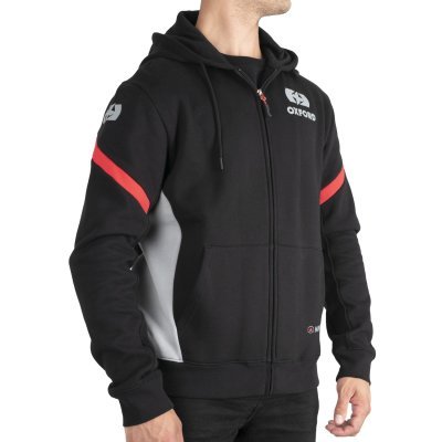 OXFORD - Mikina RACING, (čierna/šedá/červená, veľ. XS)