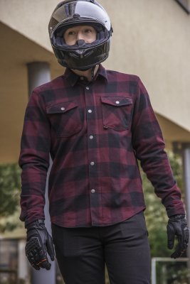 OXFORD - košeľa KICKBACK 2.0, (červená/čierna, veľ. 5XL)