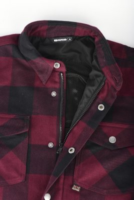 OXFORD - košeľa KICKBACK 2.0, (červená/čierna, veľ. 5XL)