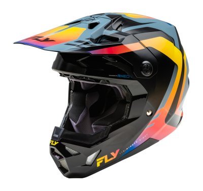 FLY RACING - prilba FORMULA CP, (sivá/čierna/dúhová, veľ. L)