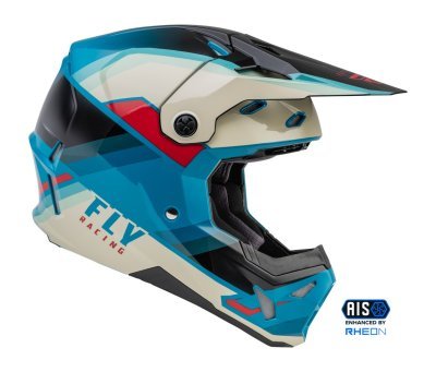 FLY RACING - prilba FORMULA CP, (čierna/sivá/tyrkysová, veľ. S)