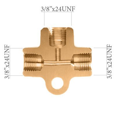 WP - Rozvodka T-kus brzdovej trubky 3/8"x24UNF