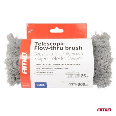 AMiO - Teleskopická prietoková kefa na umývanie auta 171-300cm