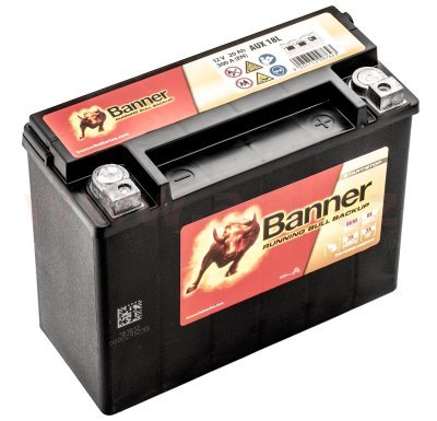 20Ah baterie, 300A, pravá BANNER Running Bull AGM BACKUP 206x91x163