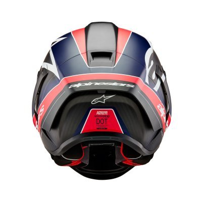 ALPINESTARS - prilba SUPERTECH R10 TEAM, (matný karbon/červená fluo/modrá/biela, veľ. XL)