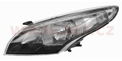 přední světlo H7+H7 (el. ovládané + motorek) chromové L