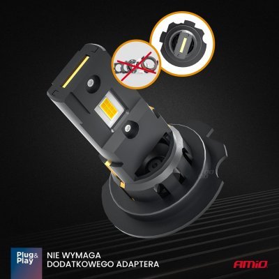 AMiO - LED žiarovky X4-series AVIATOR H7/H18 6500K max 44W