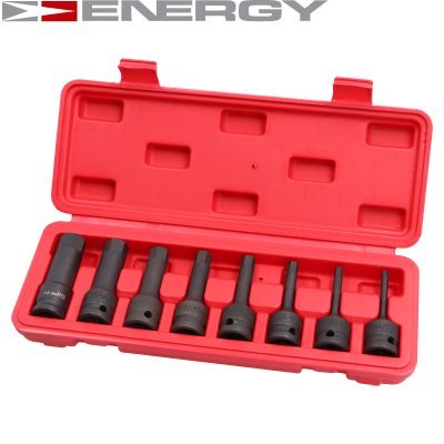 ENERGY - Sada bitov rázových IMBUS 1/2" 9ks