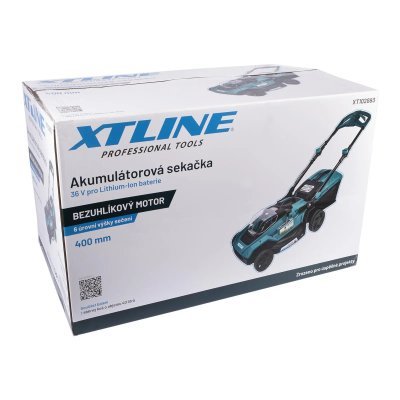 XTline - AKU kosačka 400mm bezuhlíková 36V + 2 batéria 4.0Ah + nabíjačka 3.5A