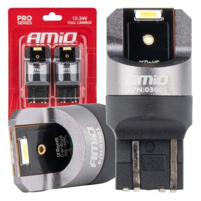 AMiO - LED žiarovky FULL CANBUS PRO W21/5W 2x1860 SMD biele 12V 24V