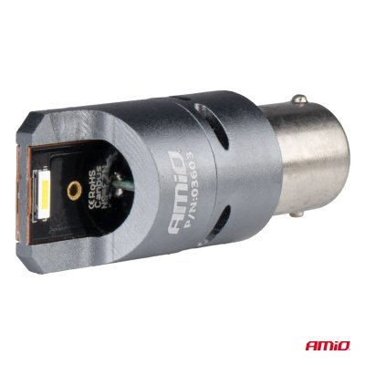AMiO - LED žiarovky FULL CANBUS PRO BA15S P21W 2x1860SMD biele 12V 24V