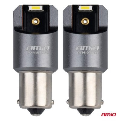 AMiO - LED žiarovky FULL CANBUS PRO BA15S P21W 2x1860SMD biele12V 24V