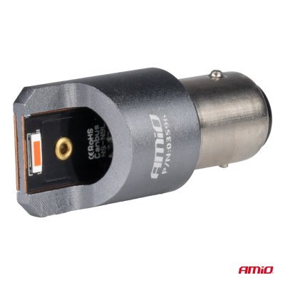 AMiO - LED žiarovky FULL CANBUS PRO P21/5W 2x1860 SMD červené 12V 24V