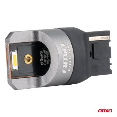 AMiO - LED žiarovky FULL CANBUS PRO WY21W 2x1860 SMD amber 12V 24V