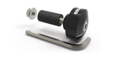 OXFORD - závažie riadidiel Bar Ends 1 s redukciou pre vnútorný priemer 13 a 18 mm (vonkajší 22 a 28,6 mm), (čierny elox, pár)