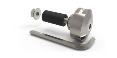 OXFORD - závažie riadidiel Bar Ends 1 s redukciou pre vnútorný priemer 13 a 18 mm (vonkajšie 22 a 28,6 mm), (strieborné, pár)