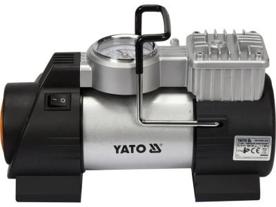 Yato - Výkonný kompresor s tlakomerom s napájaním 12V