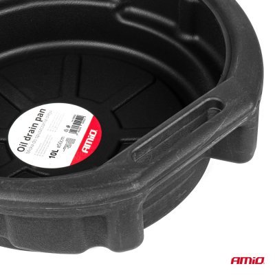 AMiO - Nádoba na vypúšťanie oleja s lievikom 10 l, 50 cm