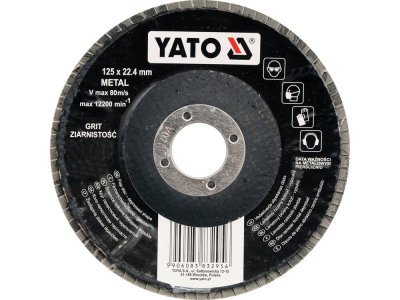 YATO - Kotúč lamelový korundový brúsny 125 x 22.2mm P36