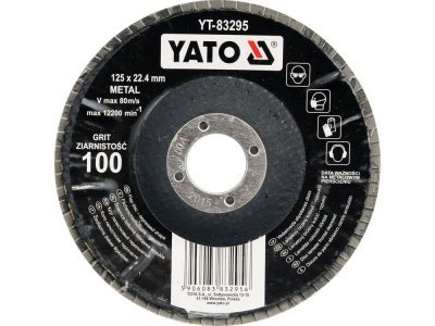 YATO - Kotúč lamelový korundový brúsny 125 x 22.2mm P100