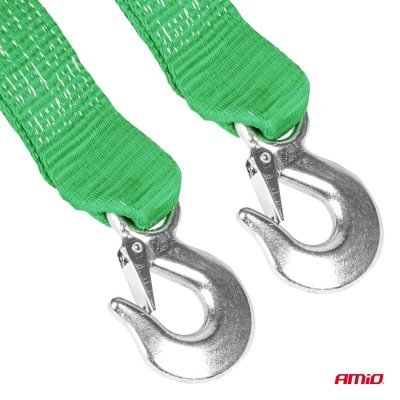 AMiO - Ťažný popruh 8000kg 70mm 5m zakončenie Hák+Hák