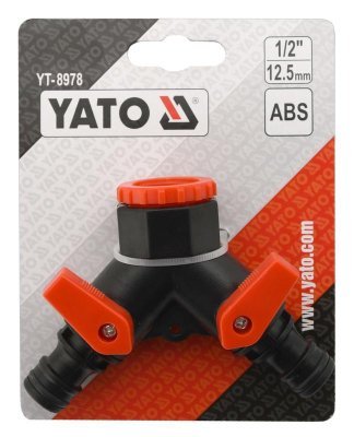 Yato - Spojka hadicová Y s 2 uzatváracími ventilmi 1/2"