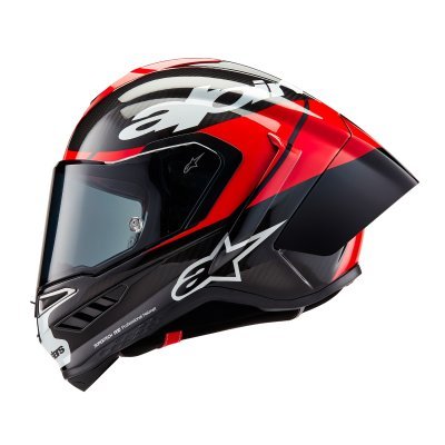 ALPINESTARS - prilba SUPERTECH R10 ELEMENT, (karbon/červená fluo/biela, veľ. S)