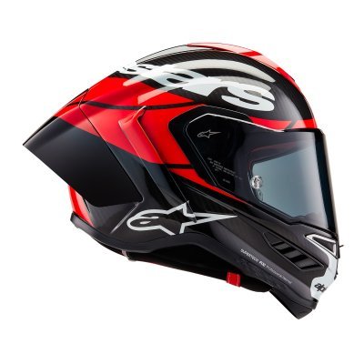 ALPINESTARS - prilba SUPERTECH R10 ELEMENT, (karbon/červená fluo/biela, veľ. S)