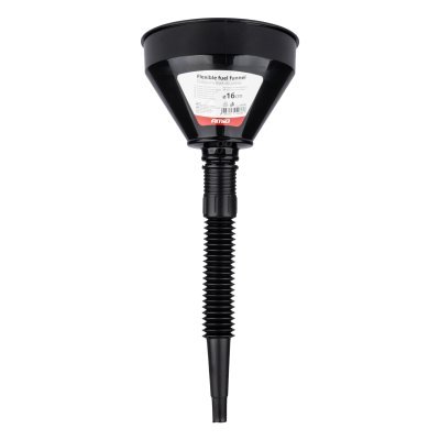 AMiO - Flexibilný čierny univerzálny lievik so sitkom na kvapalné palivo vodu 16 cm