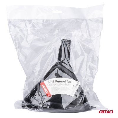 AMiO - Plastový univerzálny lievik so sitkom 3-dielny eliptický 14 cm