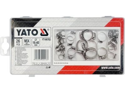 Yato - Hadicové spony mix 26ks