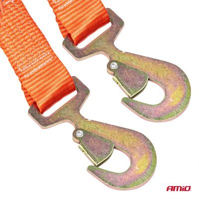 AMiO - Ťažný popruh 4500kg, 50mm, 4 m zakončenie hák+hák