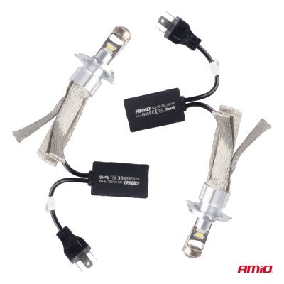 AMiO - LED žiarovky do auta FLEX+ séria H4 šošovky 12V 24V 6000K Canbus