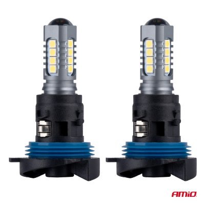 AMiO - LED žiarovky CANBUS 3030 18SMD HP24W White 12V/24V