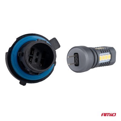 AMiO - LED žiarovky CANBUS 3030 18SMD HP24W White 12V/24V
