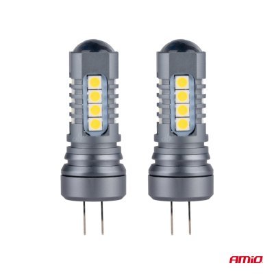 AMiO - LED žiarovky CANBUS 3030 18SMD HP24W White 12V/24V