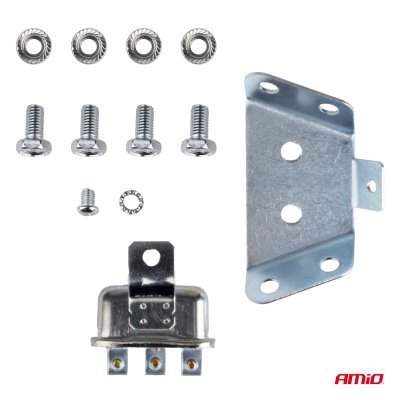 AMiO - Zvuková signalizace klaksonu sada 2 ks červená 125 mm 12V