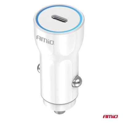 AMiO - Nabíjačka do auta USB-C 20W 12/24V