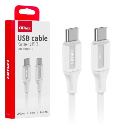 AMiO - Kábel 'USB-C na USB-C 60W 200cm FullLINK
