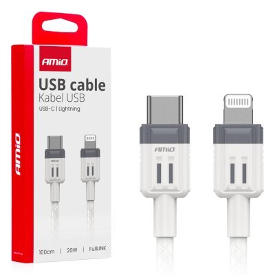 AMiO - Kábel 'USB-C na Lightning 20W 100cm FullLINK